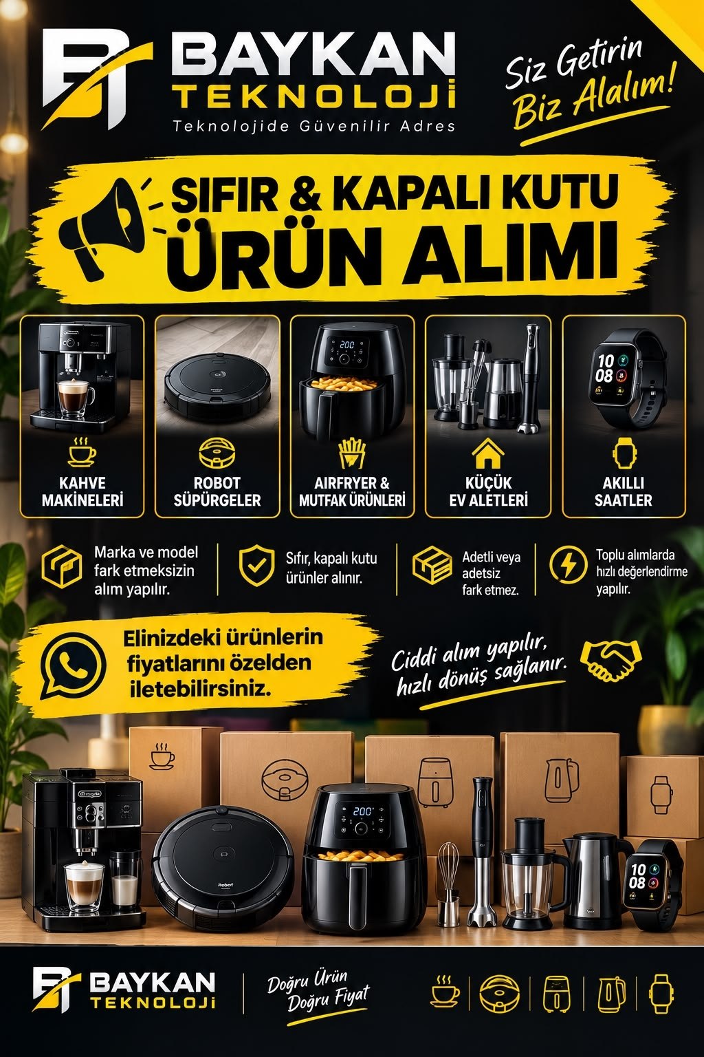 Baykan Teknoloji Sıfır ve Kapalı Kutu Ürün Alımı